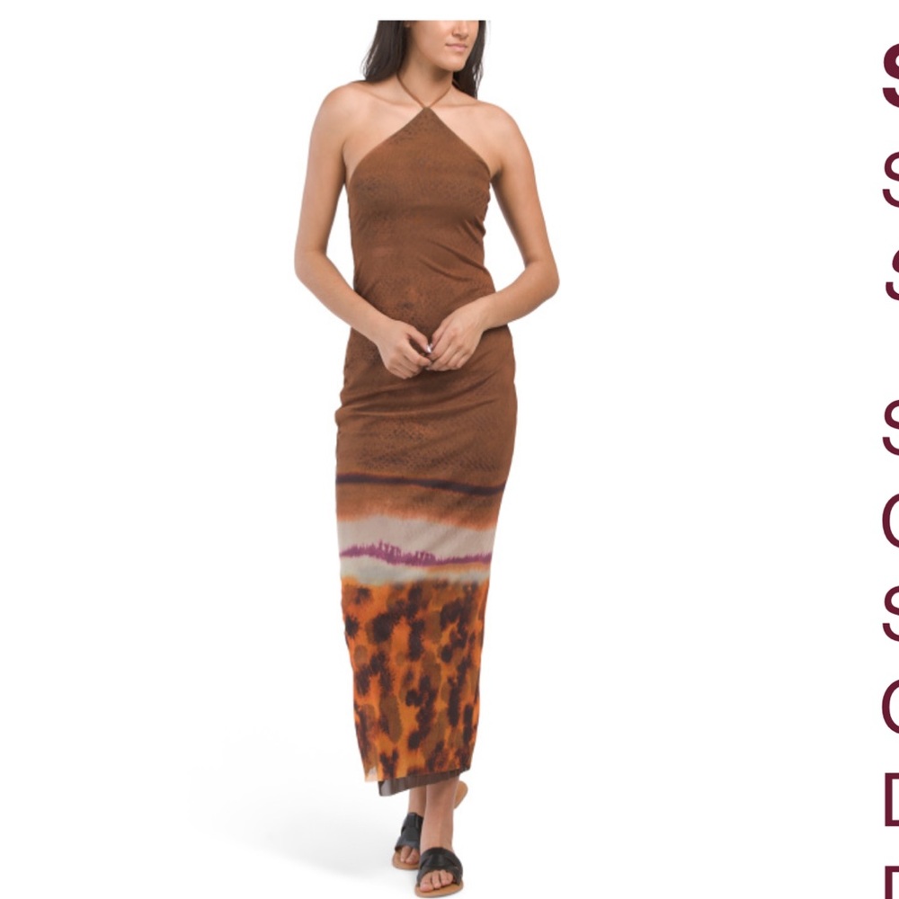 COPY - Sleeveless Halter Knit Midi Dress